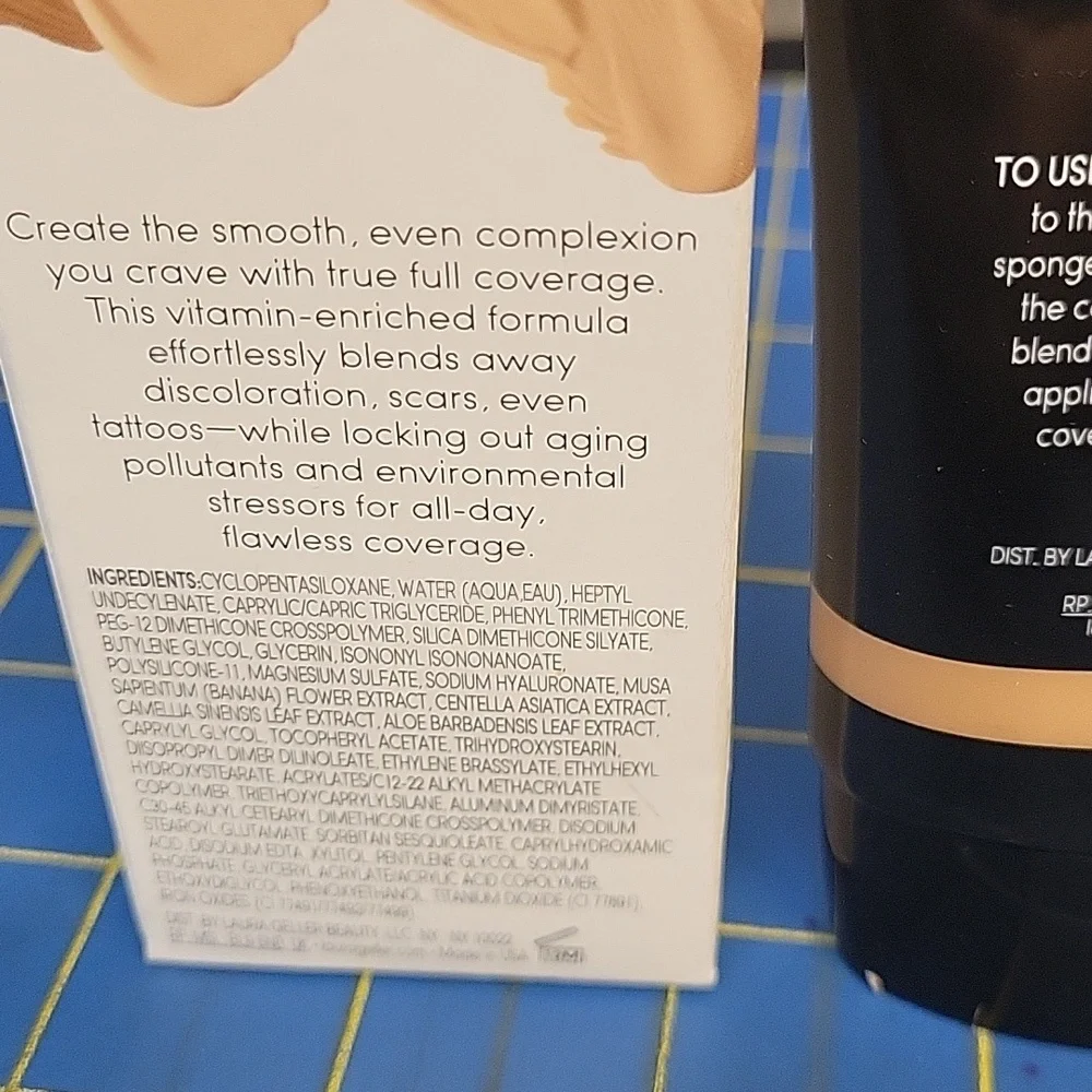Laura Geller Cover Lock Foundation  Sand 30ml New Sealed Tube In Box